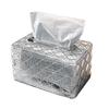 Light Luxury Rattan Tissue Box: Chic Square Design, Spring Lift, Ideal for Living Room & Bathroom Decor.