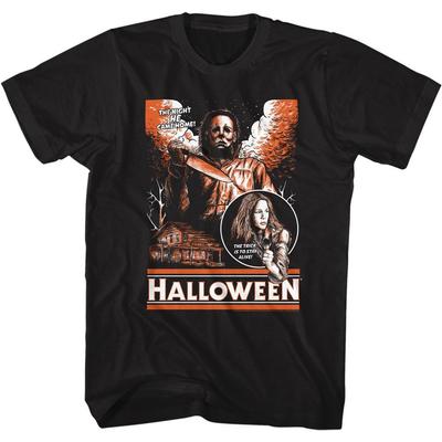 Halloween Sketchy and Orange Black Adult T-Shirt