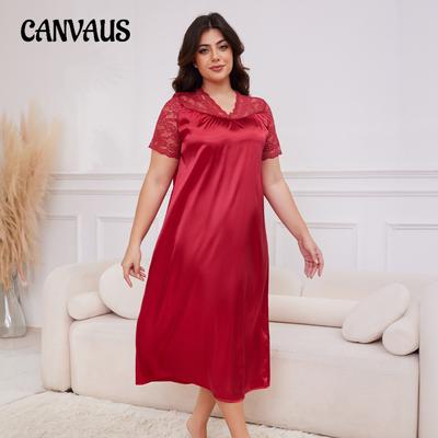 Женское платье большого размера, новое, Ice Silk, юбка для сна с короткими рукавами, свободная повседневная домашняя одежда, пижама
