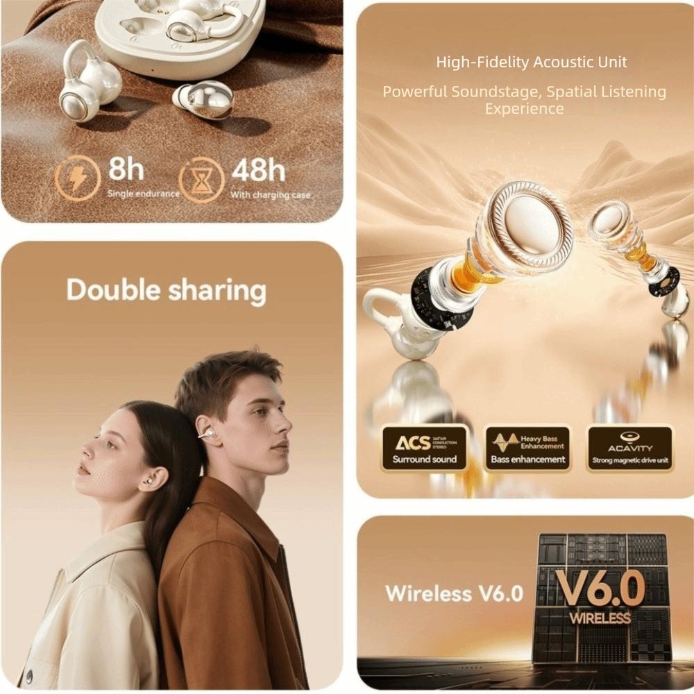 Makeup Mirror Case Bluetooth Headphones Noise Cancelling Sport Earphones For Couples