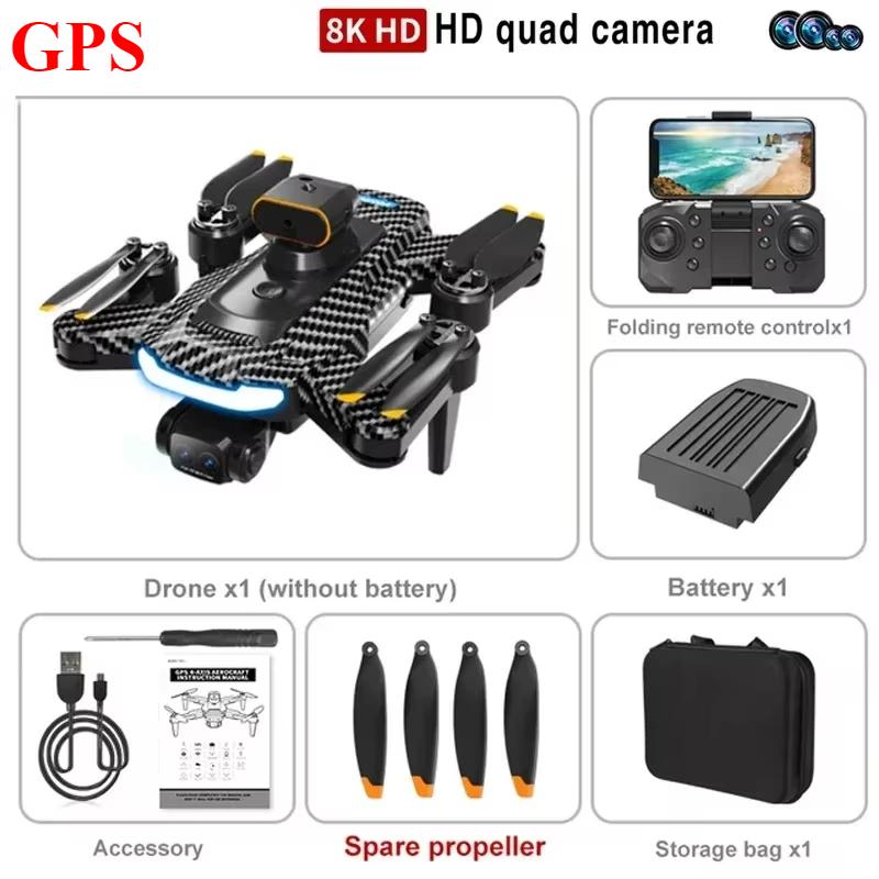 P17 Pro Бесщеточный дрон 8K 5G GPS Профессиональная HD-аэросъемка Четыре камеры Всенаправленный обход препятствий Дрон Квадрокоптер