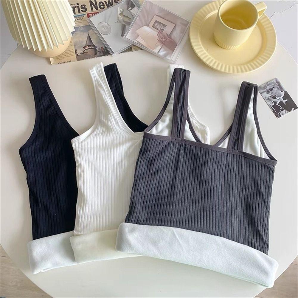 Keep Warm Underwear Thermal Sling Vest Fashion Thickened Vest for Women Female