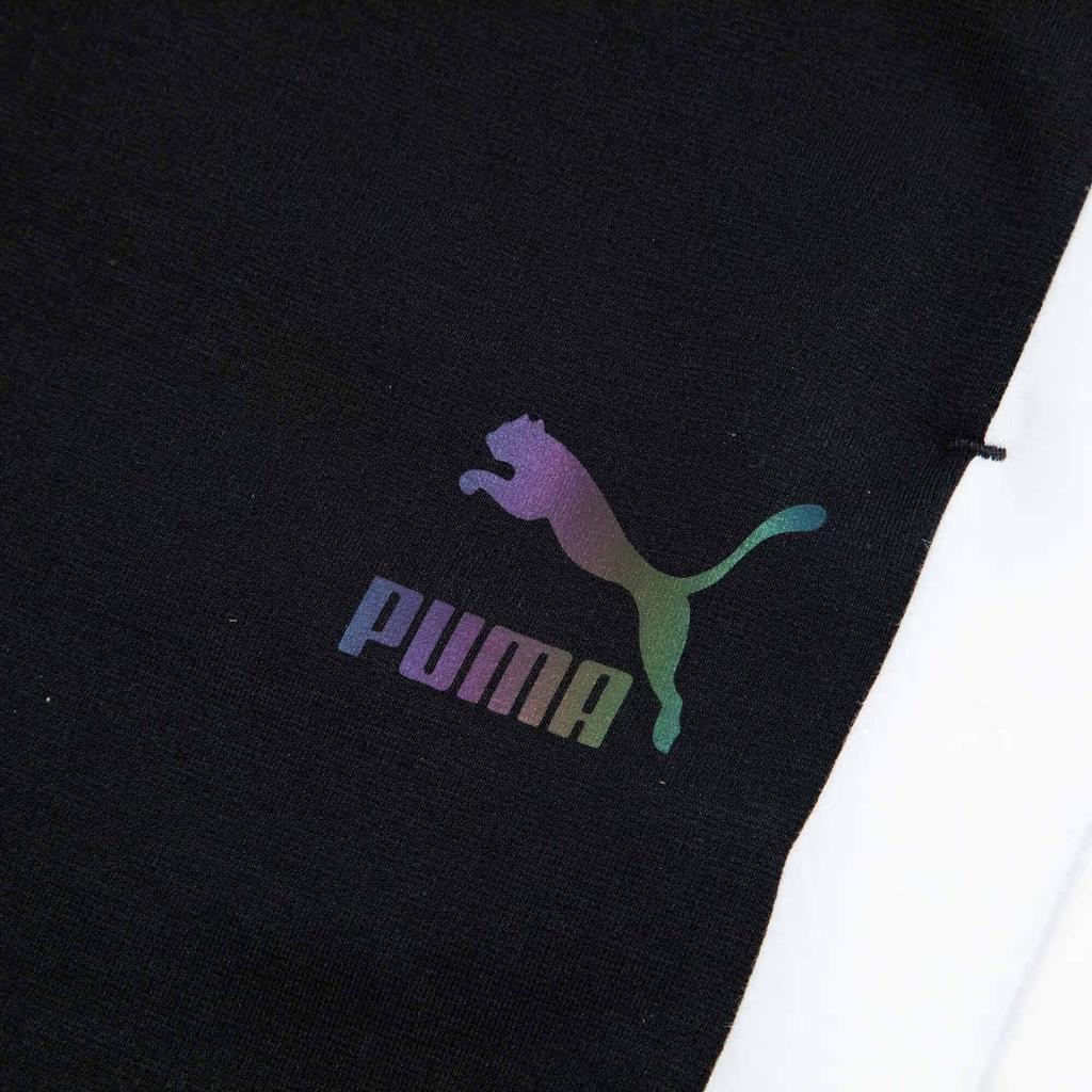 Puma Женские спортивные брюки с широкими штанинами и принтом логотипа и букв, черные 538852-56