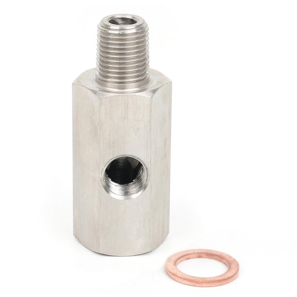 Боковые Отверстия Разъем Датчика Давления Масла 1/8 NPT Внутренняя К 1/4NPT 1/8NPT 1/8BSPT M10 M12 M14*1.5 Тройник-Адаптер для Линии Подачи Манометра