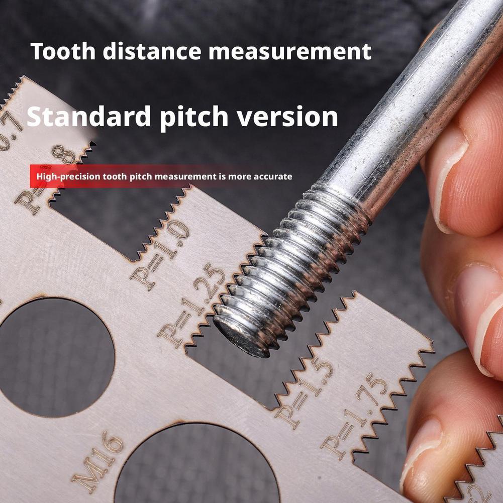 Шагомер резьбы, линейка, измеритель болтов и гаек, метрический, для машинной обработки резьбы, шаблон для нарезания резьбы, измеритель угла, инструмент для измерения