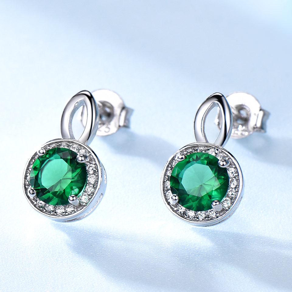 Umcho 925 Sterling Silver Jewelry Emerald Gemstone Jewelry Sets for Women