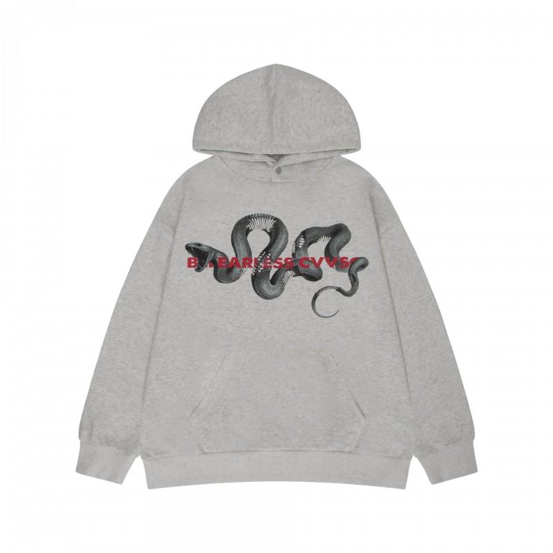 Mens Streetwear Hoodie Python Print Loose Fit Casual Sweatshirt Teens
