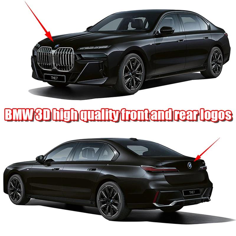 BVYD9 7Pcs ABS Car Front Grille Trunk Logo All white For BMW G30 G31 G38 G11 G12 G20 G28 F10 F48 F21 F22 Wheel Rim Decoration Cover