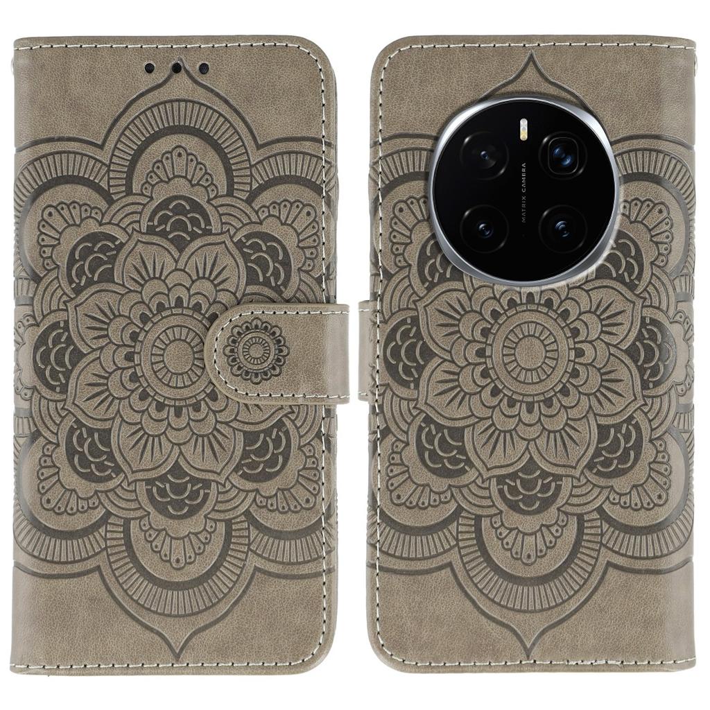 For Honor Magic7 Pro 5G Case PU Leather Mandala Imprinted Design Wallet Phone Cover