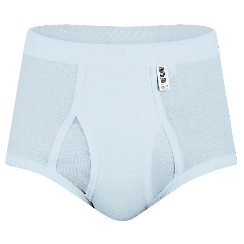 Мужские трусы-слипы Yiershuang 7A антибактериальные 100% хлопок в рубчик средней посадки (3-Pack)