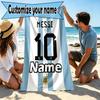 Custom Name Personalized Lionel Messi Print Beach Towel, for Trip Camping Beach Party Home Decor, Birthday Gift for Family & Friends