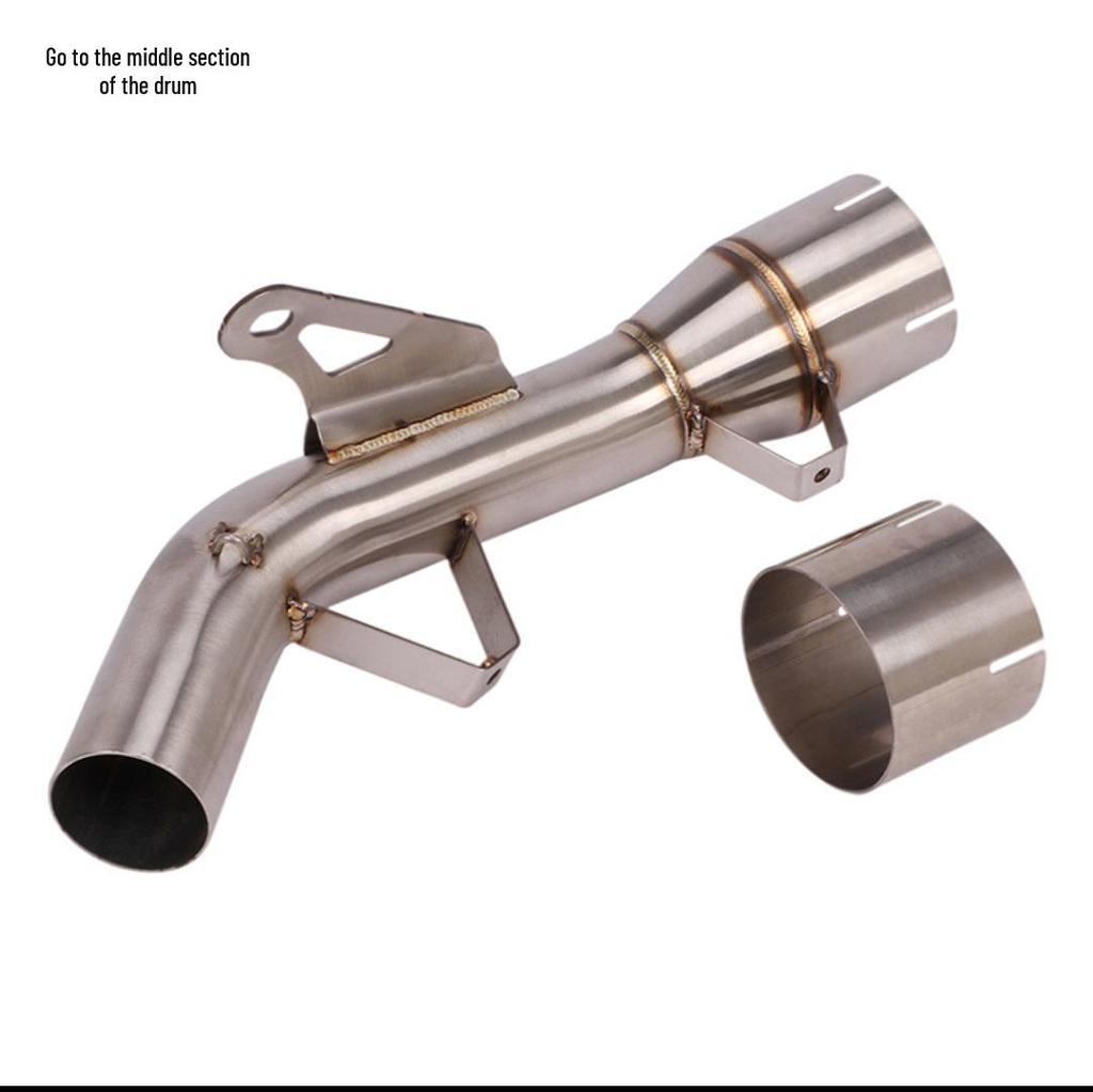 Kawasaki Z900 Titanium SC Exhaust System: Blue-Baked Front Section for Motorcycle Modification