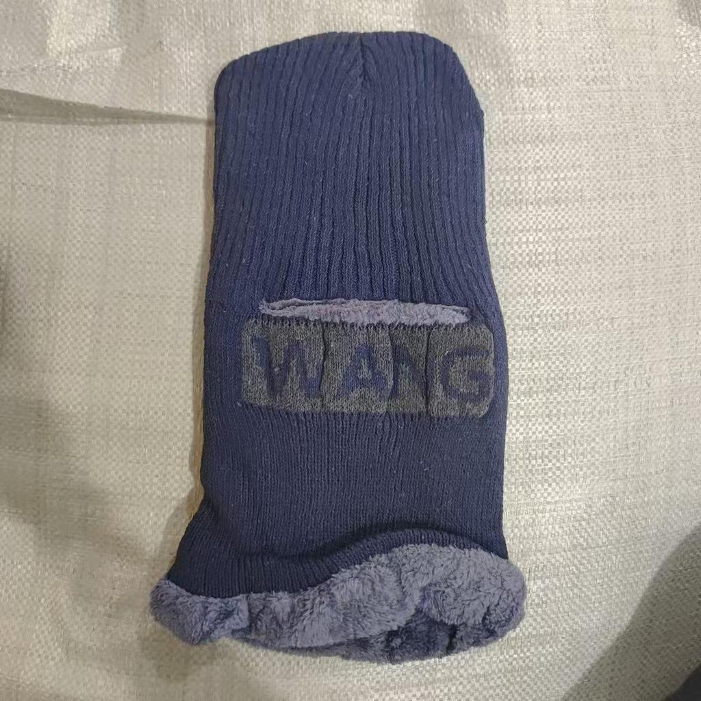 Треугольная вязаная шерстяная шапка для мужчин - на бархатной подкладке, утолщенная, теплая, морозостойкая, в корейском стиле, осенне-зимняя велосипедная кепка-пуловер