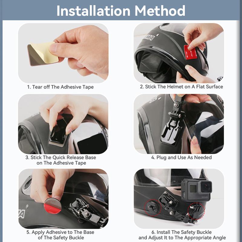 Регулируемое основание Крепление на подбородок шлема Пояс для езды на голове для Gopro 13 12 11 10 DJI OSMO Action 3 4 Insta360 X4 X3 Аксессуары для камеры