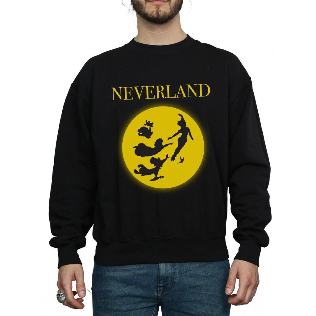 Disney Mens Peter Pan Moon Silhouettes Sweatshirt