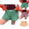 Ayollar uchun elastik bel qismi, bir rangli, kundalik shortilar, yuqori bel, slim-fit, sport ayollar shimi
