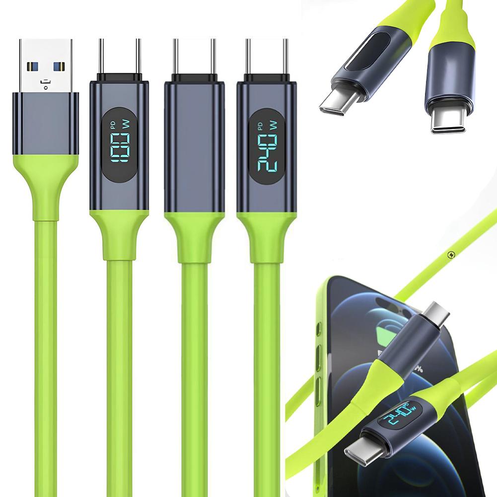 Кабель 100 Вт USB-A Type-C на Type-C Super Fast Charge, 480 Мбит/с передача данных, для Huawei Xiaomi Samsung Macbook