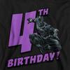 Black Panther Childrens/Kids Heather Pull Over 4th Birthday Hoodie