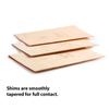 Muspor 3pcs Guitar Neck Shims Portable Bass Neck Plate Tool Solid Maple Wood Guitar Neck Shim