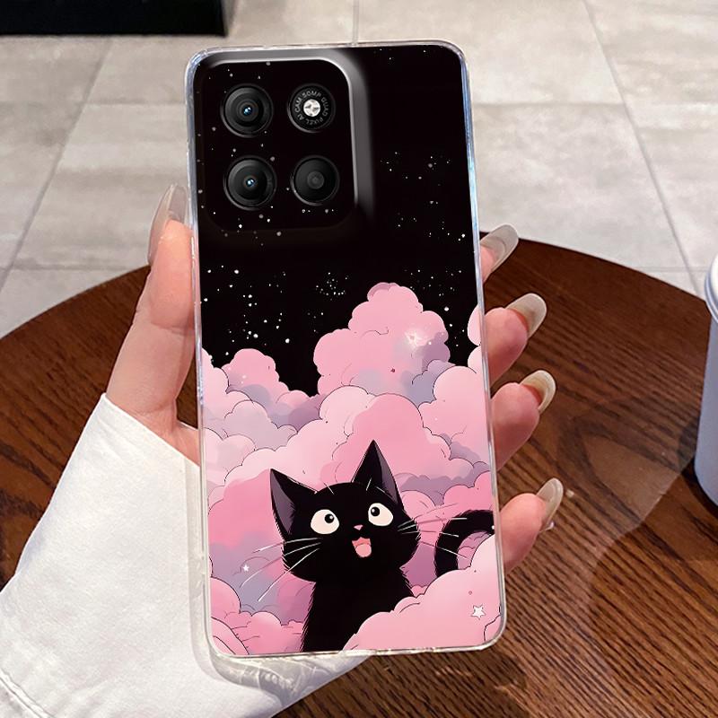 Чехол для телефона Motorola Moto G17 Power Case Роскошный Милый Кролик Любовь Смешной Прозрачный Мягкий ТПУ Силиконовый Чехол Для Moto G17Power Бампер