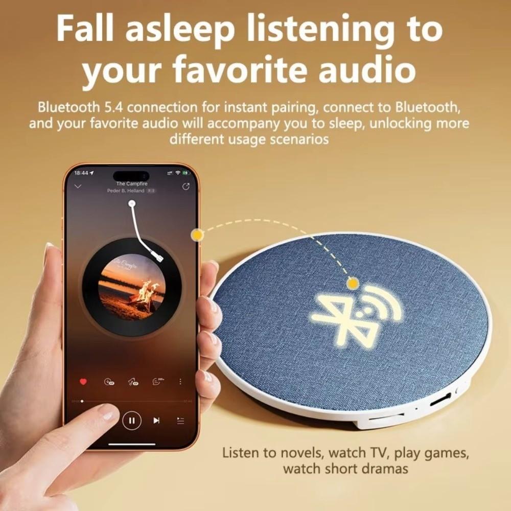 Bluetooth 5.4 Under Pillow Bluetooth Speaker HiFi Stereo Sound Sound Machine Nature Sound