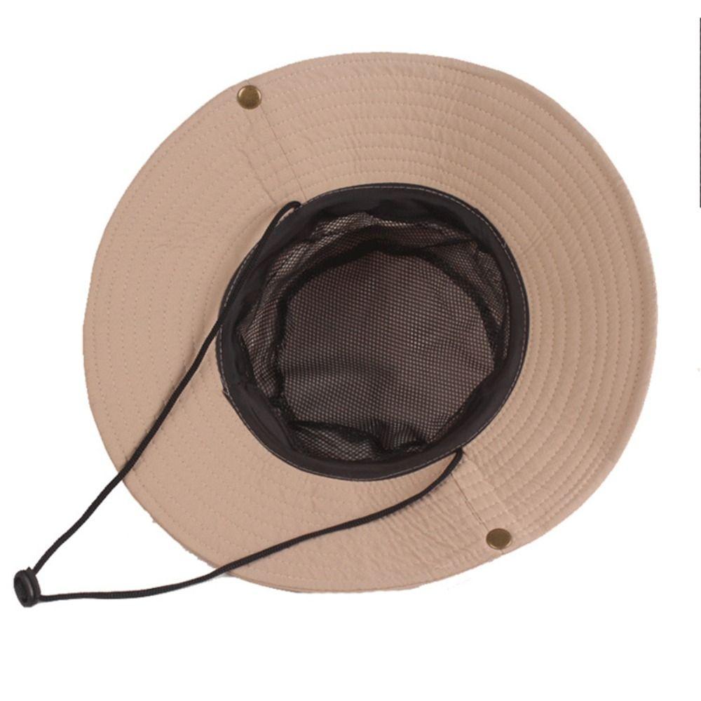 Fishing Camping Hiking Sombrero Summer Wide Brim Bucket Hat Sun Hat UV Protection Cap