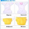Baby Diapers Washable Reusable Nappies Grid/Cotton Training Pant Cloth Diaper Baby Winter