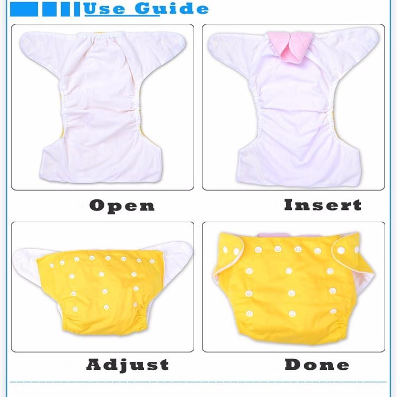 Baby Diapers Washable Reusable Nappies Grid/Cotton Training Pant Cloth Diaper Baby Winter
