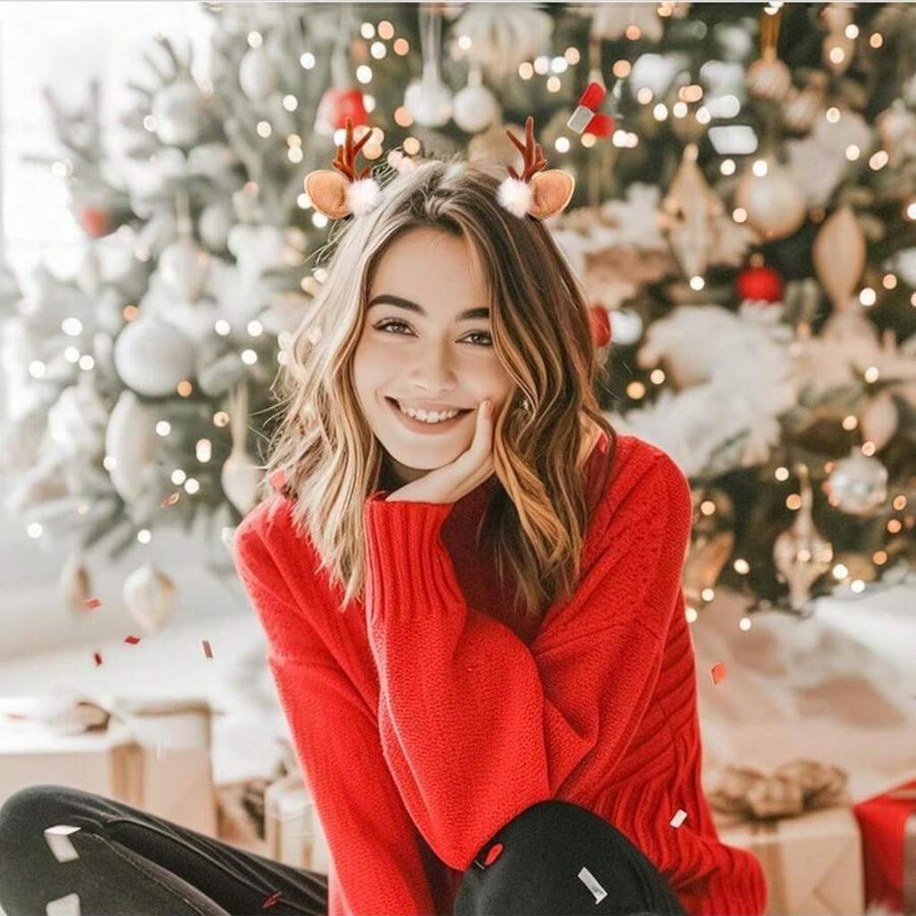 2 шт. Рождественская заколка для волос в виде оленьих рогов, Милый головной убор с рогами лося, Праздничные аксессуары для волос, Заколка для рождественского наряда для девочек