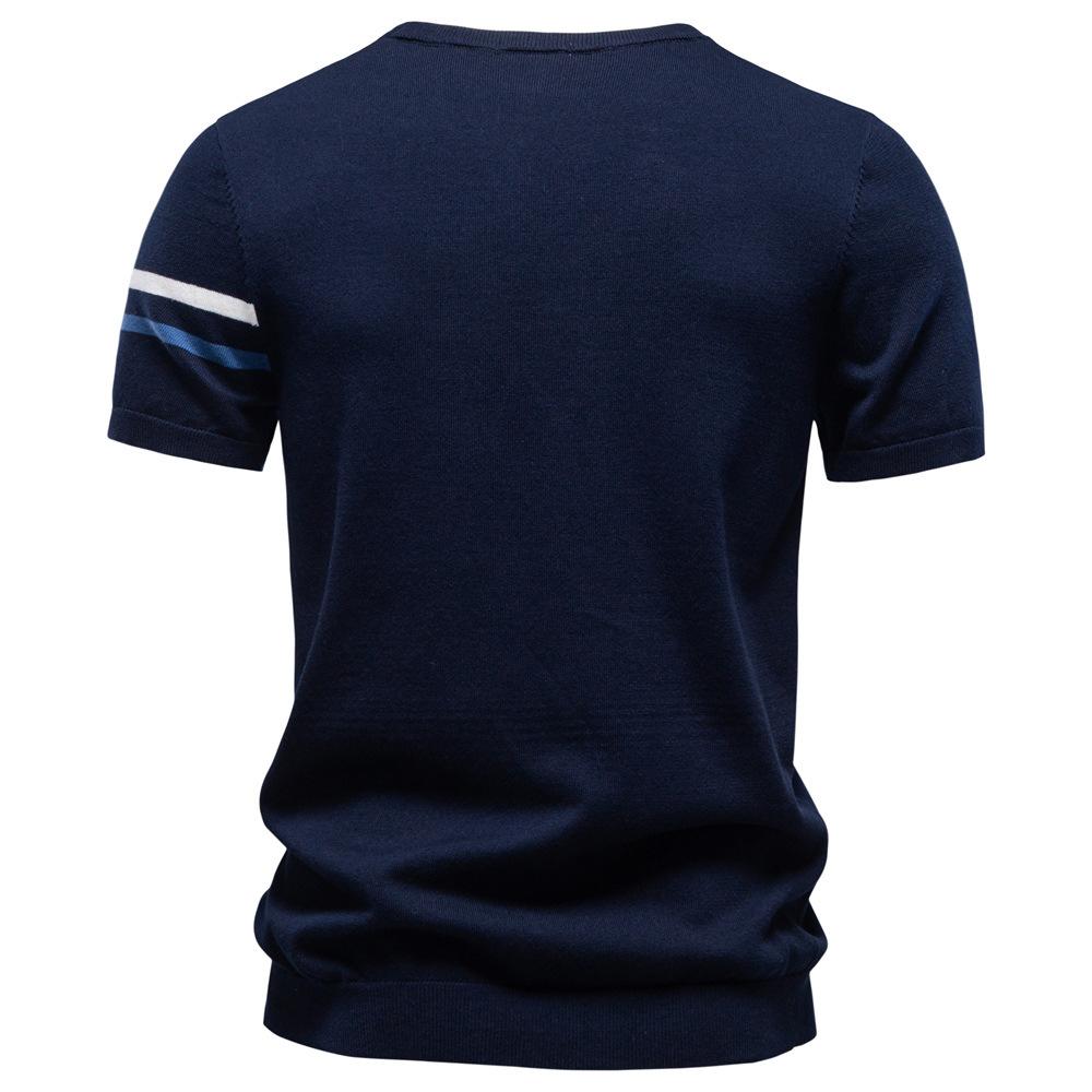 GANT 2026 Summer New Cotton Fashion Men's Short Sleeve Woolen Round Neck T-shirt Men's Casual T-shirt