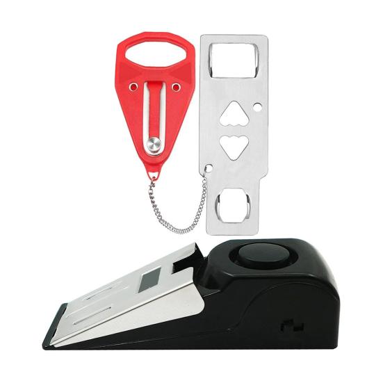 Портативный дверной стоп-сигнал для путешествий, дверной замок отеля, громкий звук 120 дБ, питание от батареек, простая установка, дверной стоп-сигнал