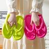 Fashion Lightweight Flat Heel Beach Slides Soft Sole Platform Flip Flops Non Slip Slippers for Women EVA Thick Sole Clip Toe Home Shoes