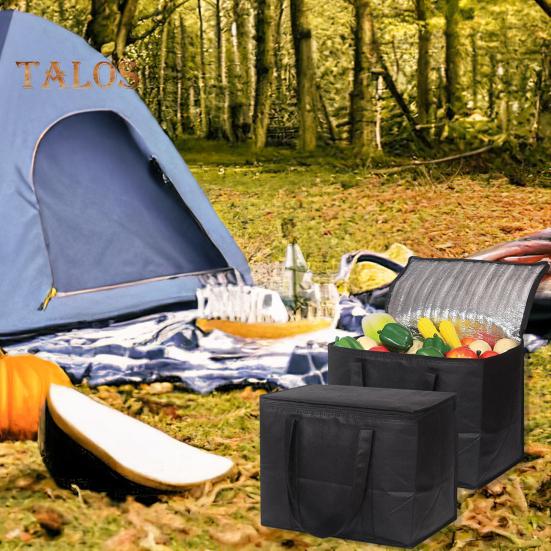 Изолированная сумка для покупок для продуктов, контейнер для бенто с ручкой, застежкой-молнией, большая вместительная термоизоляционная сумка