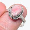Ювелирное кольцо из чистого серебра 925 пробы с натуральным родохрозитом ручной работы S.8 l4N09