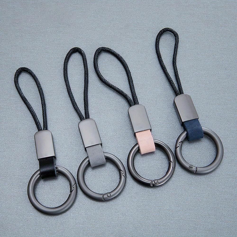Key Chains for Men Women Car Keychain Lanyard Cotton Rope Strap Metal Keyring Gift Trendy Key Holder