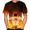 Цельный Portgas D. Футболка Ace Flame Унисекс Аниме с коротким рукавом