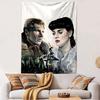 Blade Runner Lovers Tapestry Wall Hanging, Couple Sci-Fi Movie Poster Art, Retro Wall Decor for Bedroom Living Room Dorm