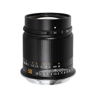 Объектив TTArtisan 50mm ASPH с байонетом RF для Meisho Гарантия f/1.4 EOS-R, Черный, Оптический, 2 года