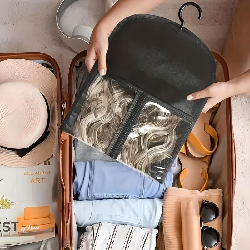 6-Piece Wig Storage Bag & Hanger Set - Large Dust-Proof Protector Bags with Hanging Organizers for Hair Extensions & Wigs