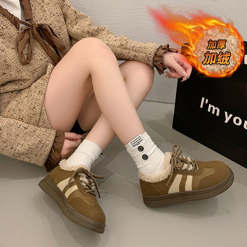 CRLAYDK Женские туфли на меху, замшевые, пушистые, теплые, модные кроссовки, уличные, на платформе, удобные для ходьбы, зимние ботильоны для снега