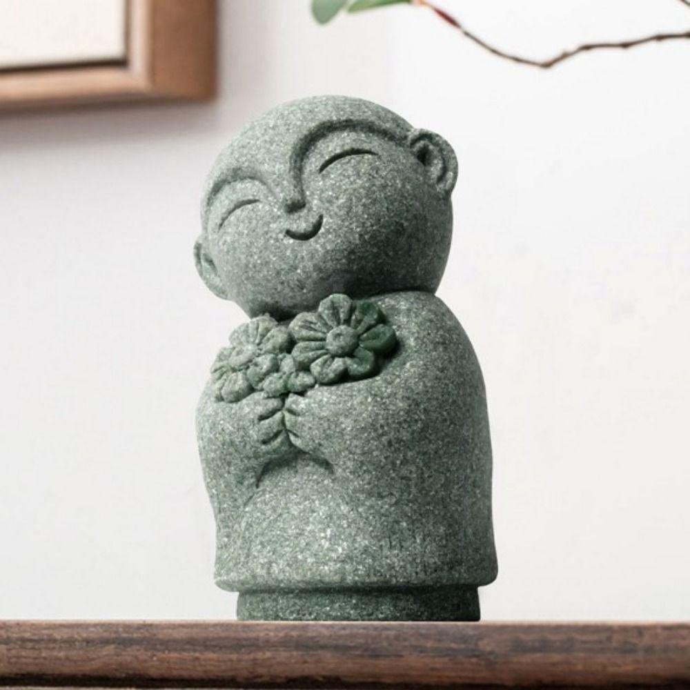 Handmade Buddha Statue Exquisite Zen Garden Ornament Little Monks Figurine  Aquarium Decor