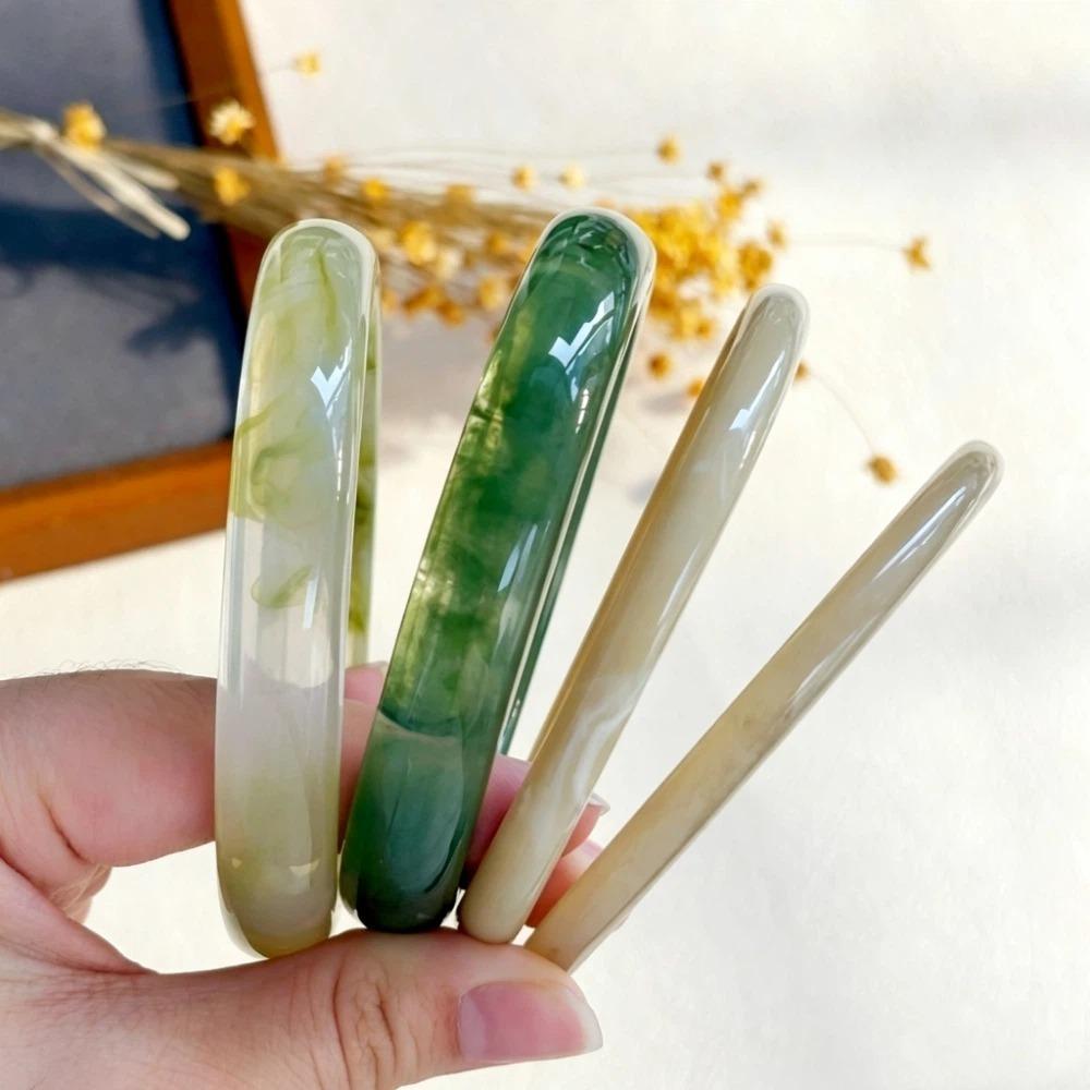 4 pcs/set Vintage Resin Bracelet Set Minimalist Layering Jewelry Trendy Stackable Bangle For Women