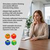 DOWMOO Spin & Press Decompression Fidget Ball - Multi-Color Interactive Stress Relief Toy
