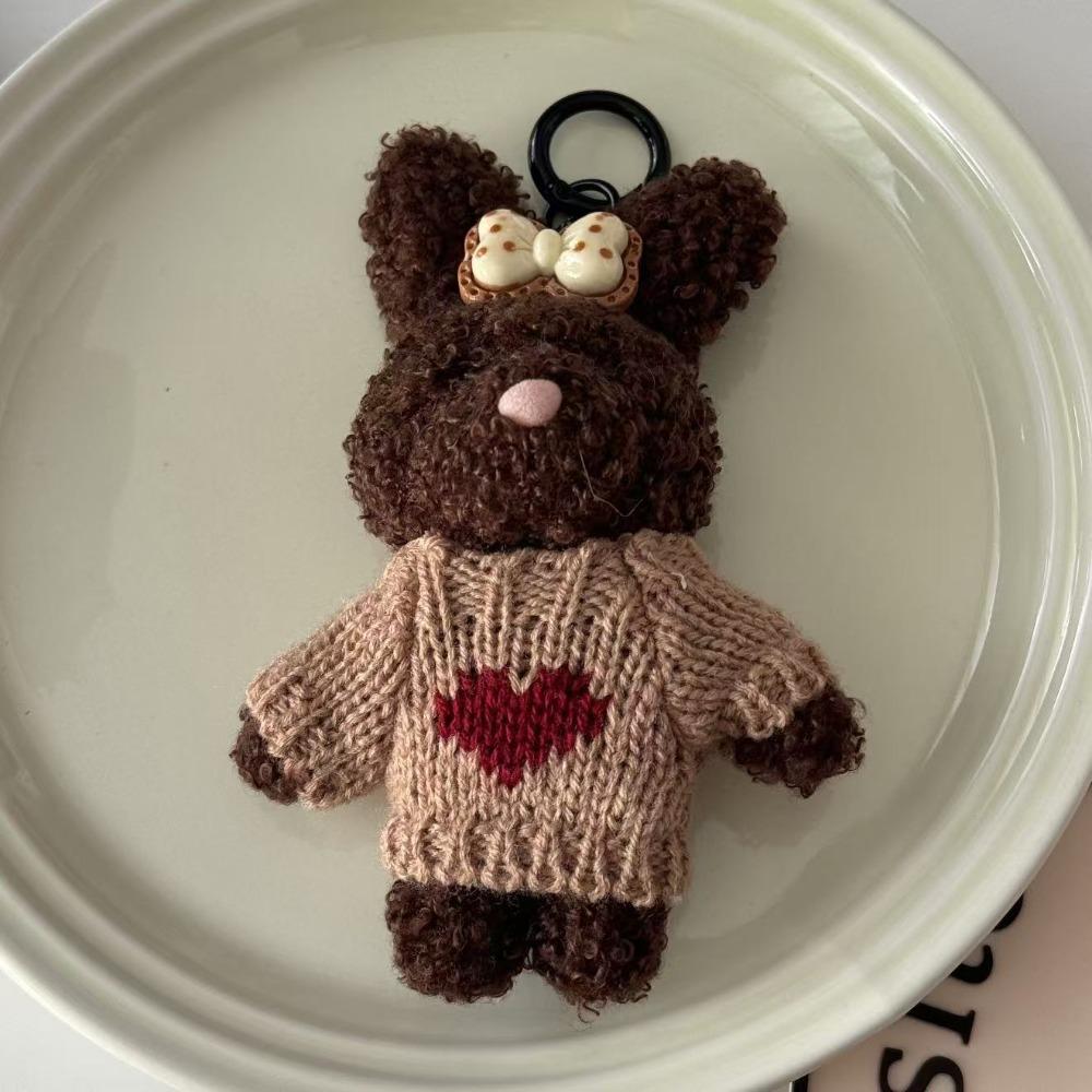 Soft Stuffed Wear Clothes Bear Plush Toy Bag Pendant Animal Doll Keychain  Friends Birthday Gifts