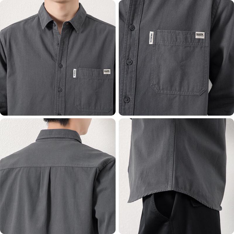 Mark Fairwhale Men's Casual Loose-Fit Cotton Utility Shirt Jacket