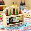 Magnetic Miniature Fridge Sticker Dollhouse Plastic Fruit Wine Glass Accessories