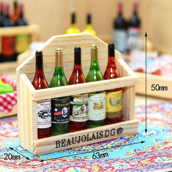 Magnetic Miniature Fridge Sticker Dollhouse Plastic Fruit Wine Glass Accessories