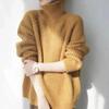 Turtleneck Women's Loose Lazy Versatile Fashion Casual Pullover Thick Stick Needle Sweater Looking Thin