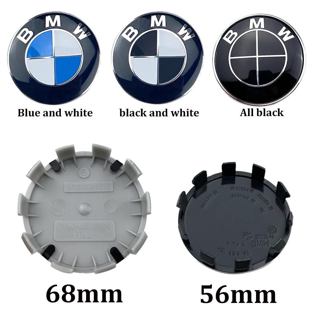 For BMW M 4Pcs 56MM 68MM Car Wheel Center Hub Caps for BMW Logo E90 E60 F18 E46 X3 X5 X1 G30 E60 F30 E90 G20 E46 F02 G28 Emblem Hubcaps CVA1