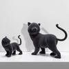 Ремесленные изделия из смолы Имитация скульптур животных Валяный кот Леопардовый кот Декоративные фигурки Аксессуары для украшения дома